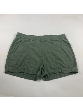 Old Navy Arugula Linen Blend High Rise Pull On Shorts XL